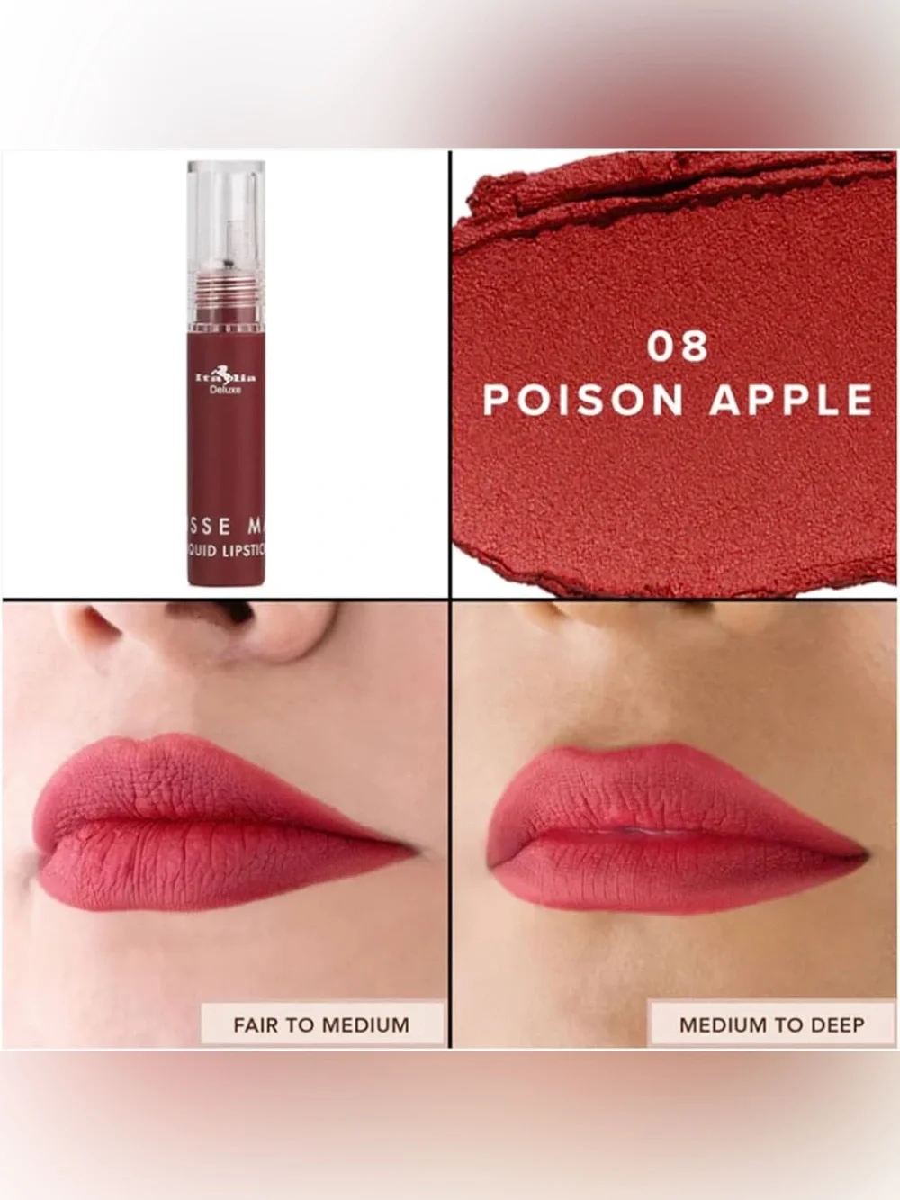 Italia Deluxe Mousse Matte Liquid Lipstick - Poison Apple